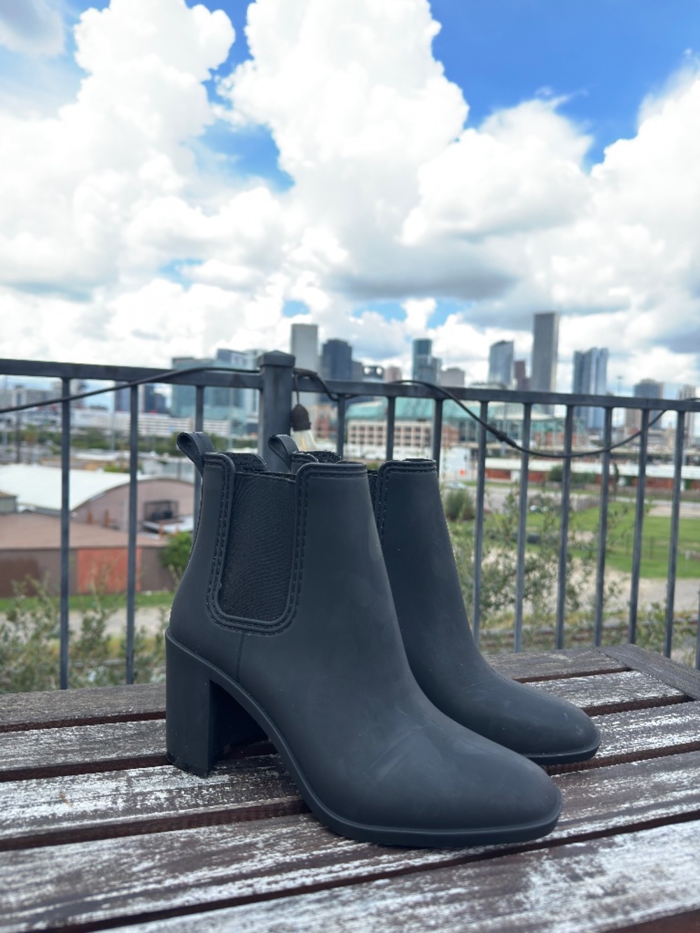 Jeffrey Campbell Hurricane Rain Booties  - Black Matte - Size 8